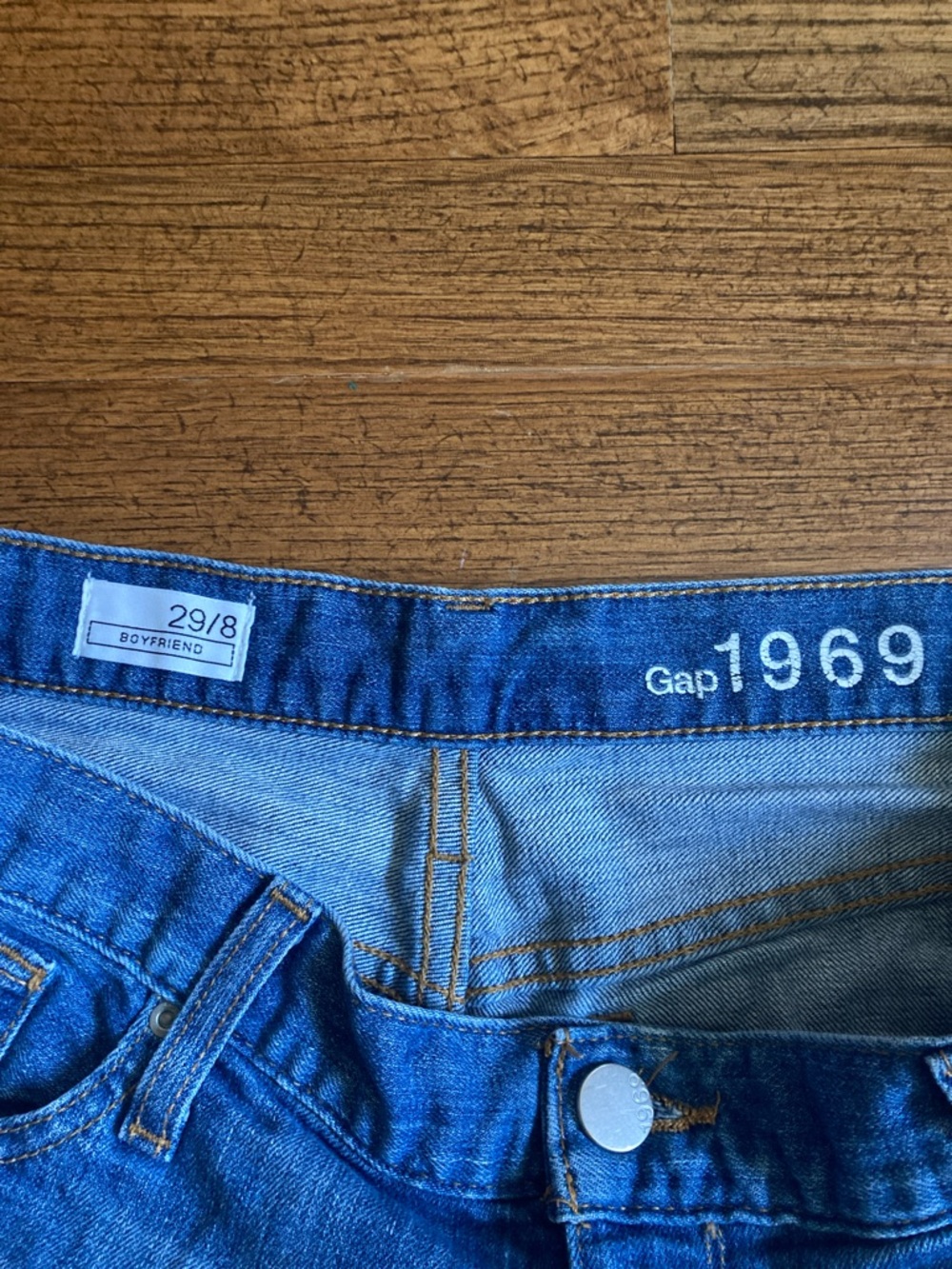 Blue Denim Jean Shorts - Classic Women's Jean Shorts - Picture 2 of 6